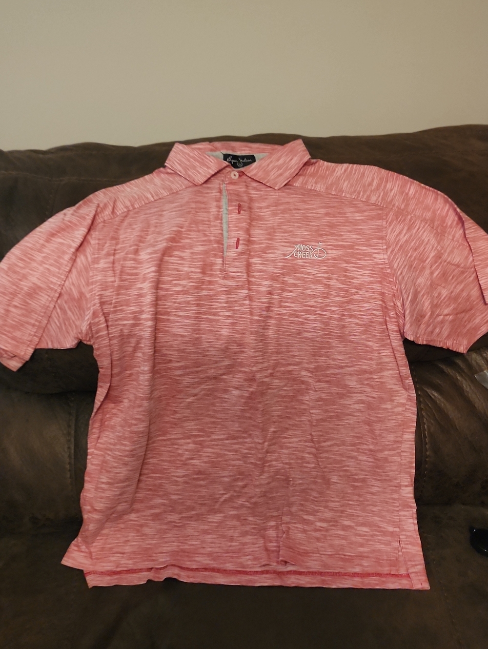 Byron Nelson Men's Heathered Pink Polo Shirt